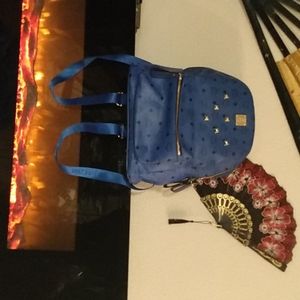 MCM blue backpack